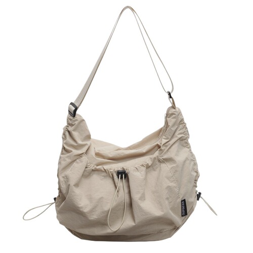 Japanese minimalist crossbody bag for women, fashionable large capacity dumpling bag, solid color versatile shoulder bag, suitable for college students and class use, trendy