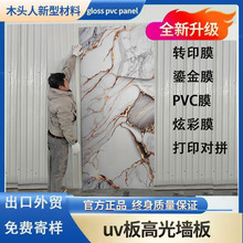 3d打印uv板护墙板石塑板岩板仿大理石板高光鎏金板pvc墙板碳晶板