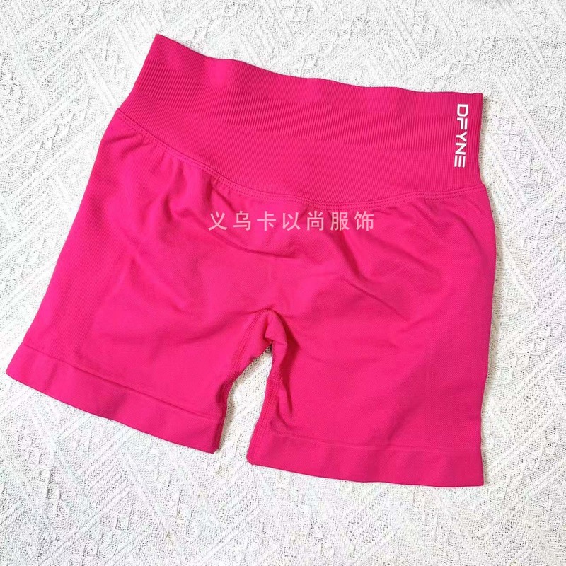 dfyne短裤三段腰提臀裤跑步健身三分裤女跨境爆款健身短裤|undefined