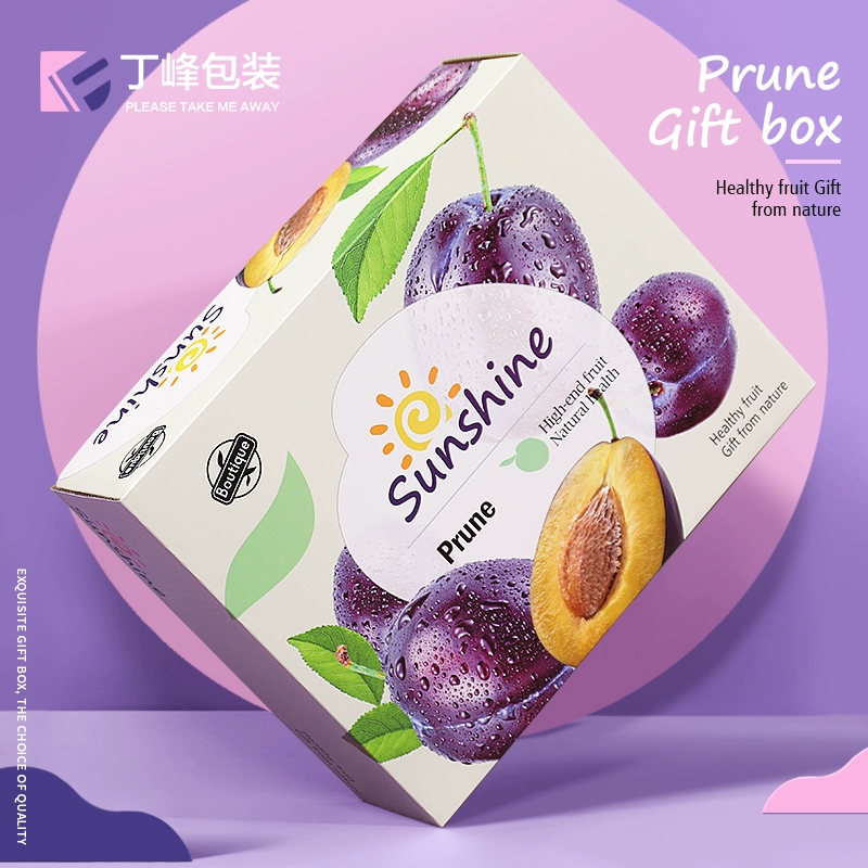 Портативная упаковочная коробка для чернослива Ding Feng, подарочная коробка для австралийского чернослива, 2-2.5kg упаковок с крышкой, подарочная коробка для фруктов, пустая коробка.