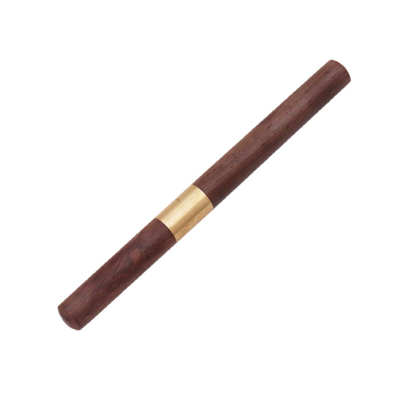 Wooden Moxa Stick Holder Extension Cone Handheld Moxibustion Tool with Ash Scraper for Warming Therapy preparation
