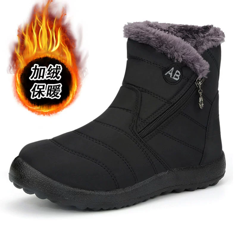 Высокие зимние ботинки на шнуровке из натуральной кожи с меховой подкладкой, черные EU 38–44