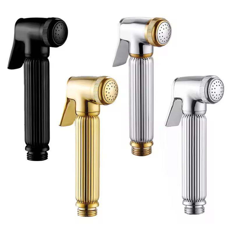 Source Wholesale Zinc Alloy Bidet Nozzle Handheld Toilet Spray Gun Set Supercharged Metal Irrigator