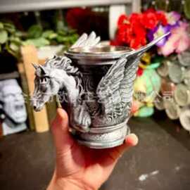复古飞马浮雕马克杯 创意带翅膀啤酒杯 Pegasus Relief Mug170
