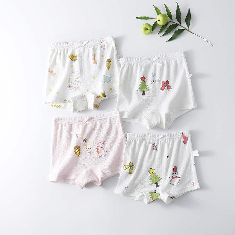 Children's Cotton Underwear Baby Female Boneless Comfortable Safety Pants Baby Male Fashion Mesh Thin Breathable Boxers