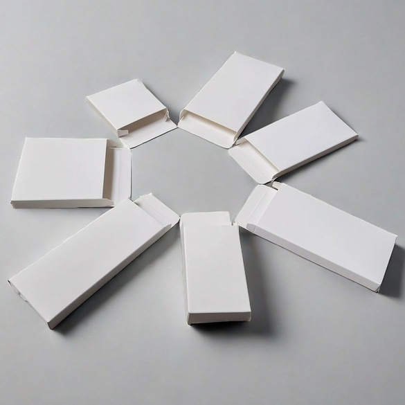 23.5-25cm punto transfronterizo pequeña caja blanca caja de cartón blanco máscara al por mayor caja de cartón blanco impresa LOGO