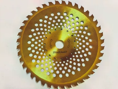 lawn mower blade circular saw | Otbiçən başlıqları - mowing-blade-25540t-pot-lid-protruding-gold-color