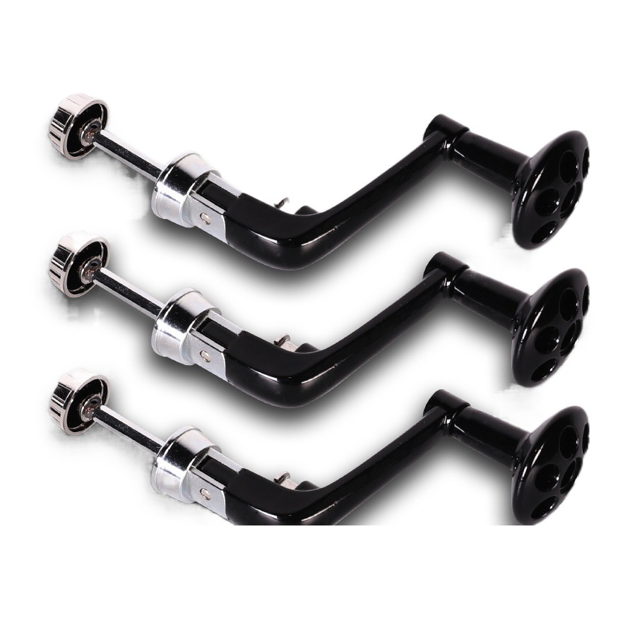 Fábrica al por mayor carrete de pesca rueda giratoria modificada brazo basculante de metal CNC todo metal plegable brazo basculante de metal artes de pesca
