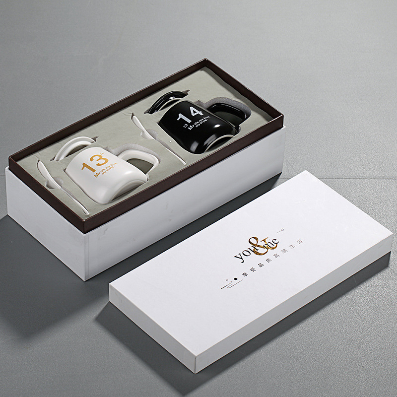 [Factory direct supply] Wholesale cup set promotion couple cup matching event gift water cup company cup customization