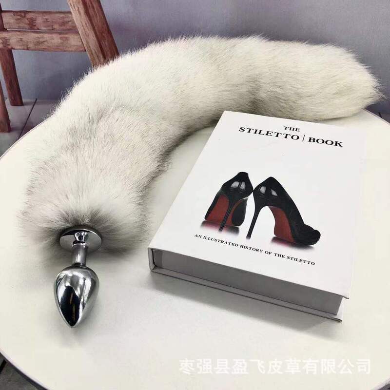 Dropshipping Real Fur Fox Tail Sex Toy, Detachable Anal Plug Sex Product, Fox Fur