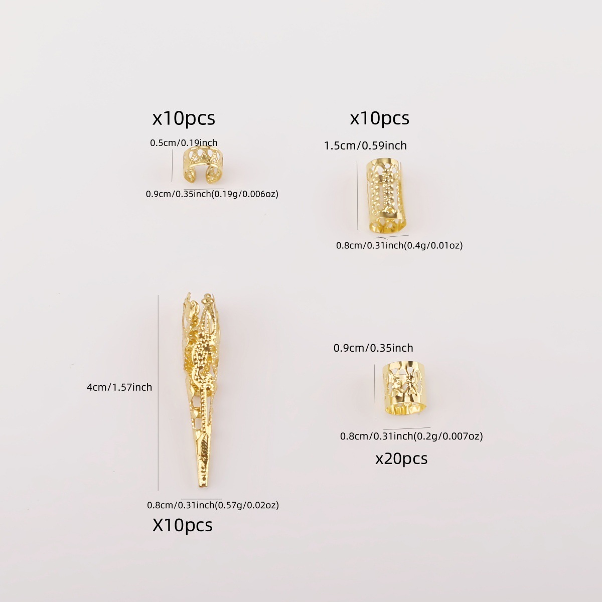 50 piezas de estilo antiguo anillo de cabello trenzado sucio negro europeo y americano transfronterizo Amazon Xiyin Temu alojamiento completo estación independiente shein