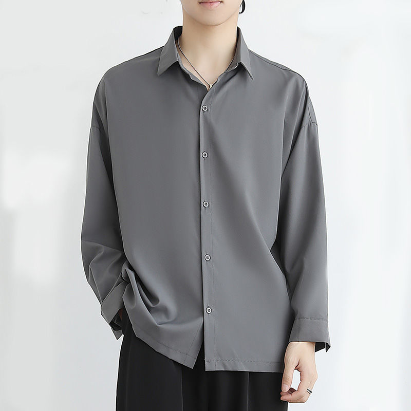 Long Sleeve Shirt Men's Korean Style Fashionable Casual Top Clothes Spring and Autumn ins Popular Brand Loose Handsome All-Match Shirt