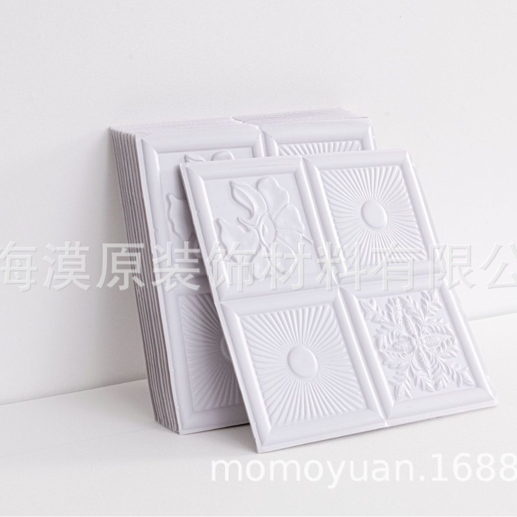 Cross-Border Dropshipping Pvc Brick Pattern Self-Adhesive 3D Wall Tile Wallpaper College Dormitory Background Wall Stickers Wholesale Dropshipping