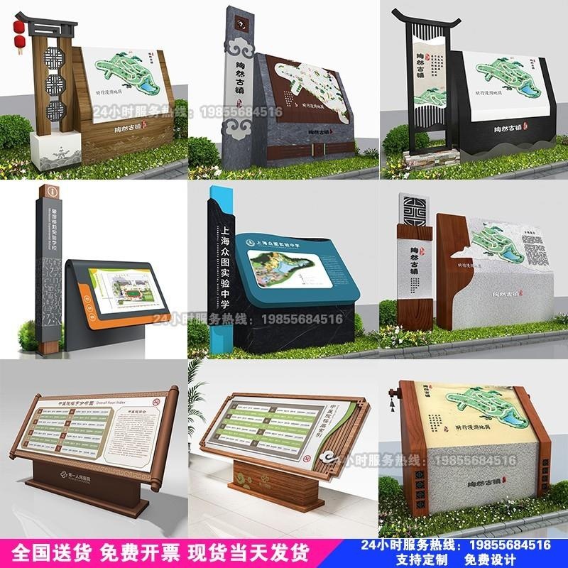 户外导览导向台景区指示小区总平面图医院斜面导视商场楼层索引