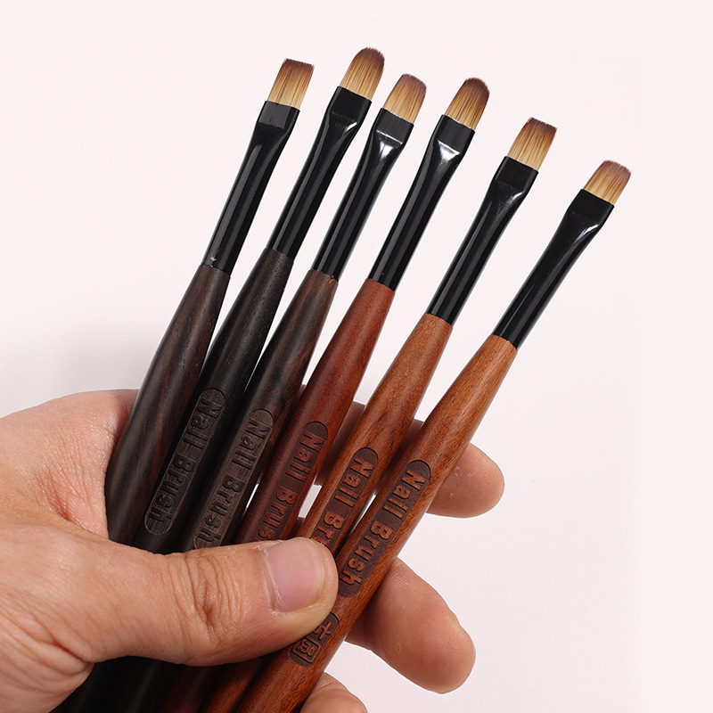 Japanese sandalwood nail art construction pen square round light…