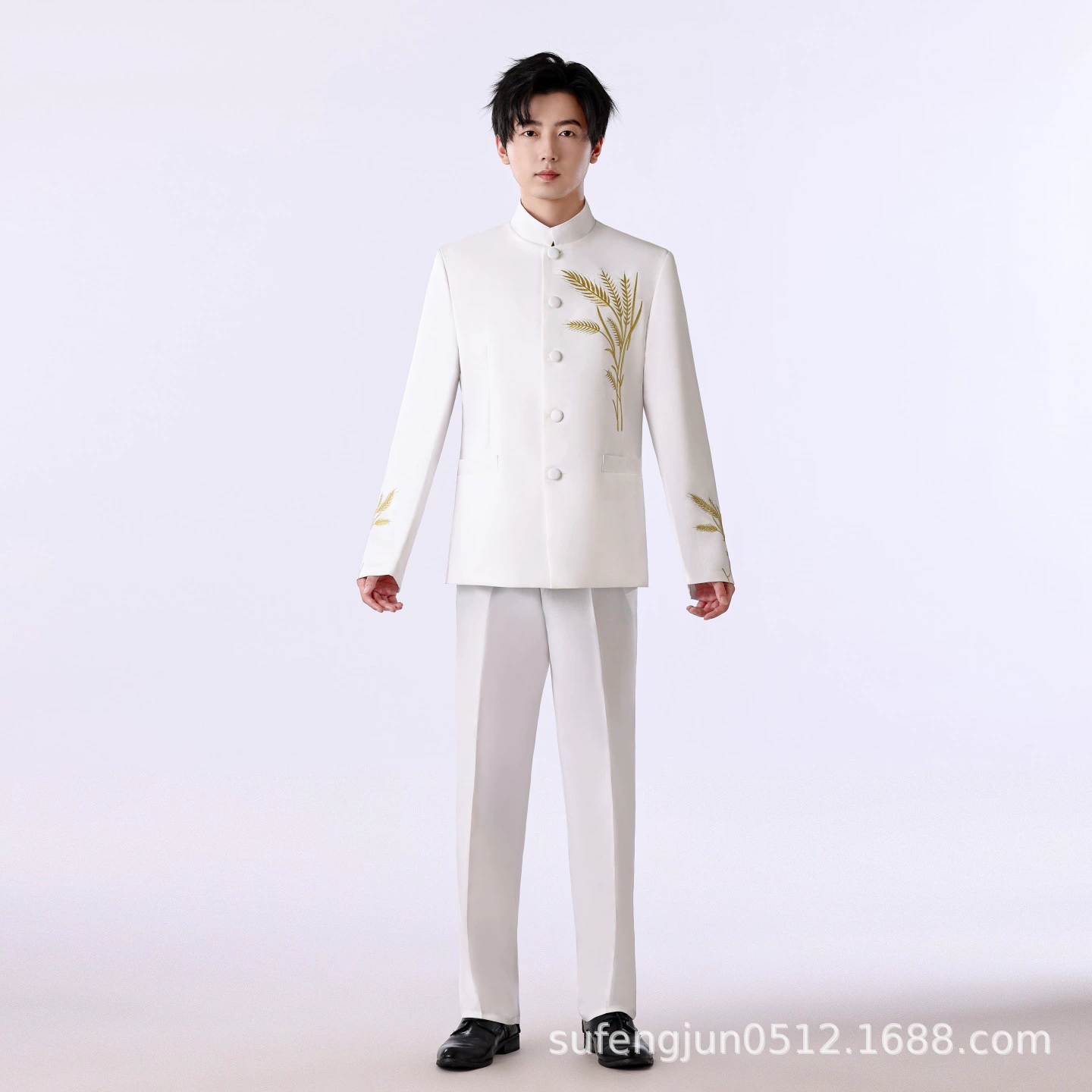 Мужской костюм для выступления в смокинге на День нации и Новый год, хор, конкурс красных песен, китайское произношение, выпускное платье ведущего.