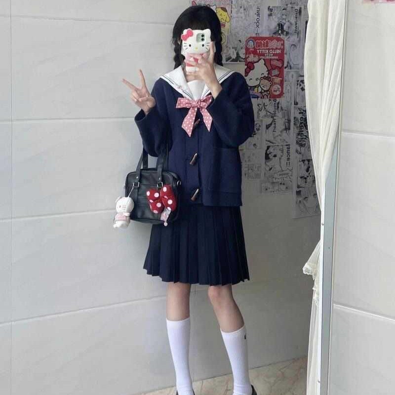2026 New Jk Uniform Bag, Two-Dimensional Pu Commuter Crossbody Bag, Cute Girl Japanese Style School Shoulder Handbag