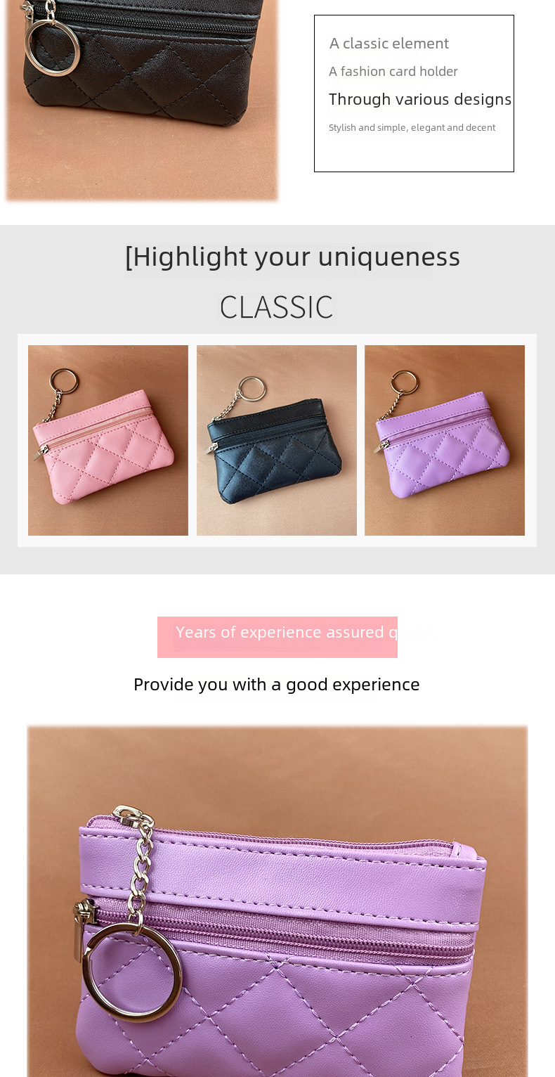 2022 New Arrival Rhomboid Card Holder Short Women's Korean Style Coin Purse Large Capacity Multi-Card Zipper Wallet_voghion.com