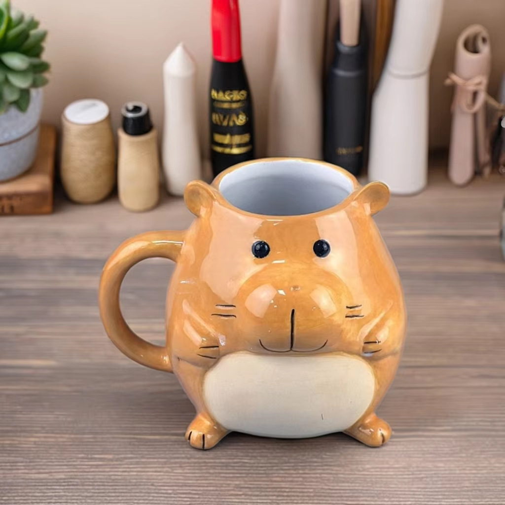 Creativo encantador Capibala taza de cerámica creativa delfin de agua taza de regalo de cumpleaños de dibujos animados taza de pareja casera