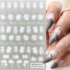 Nail stickers, fuchsia fake nails, adhesive plant lamp for nails, suitable for import, new collection, flowered