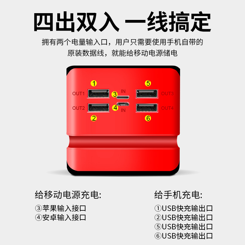 Al aire libre 100000mAh tesoro de carga estándar 100000Ma banco de energía solar tesoro de carga fábrica al por mayor