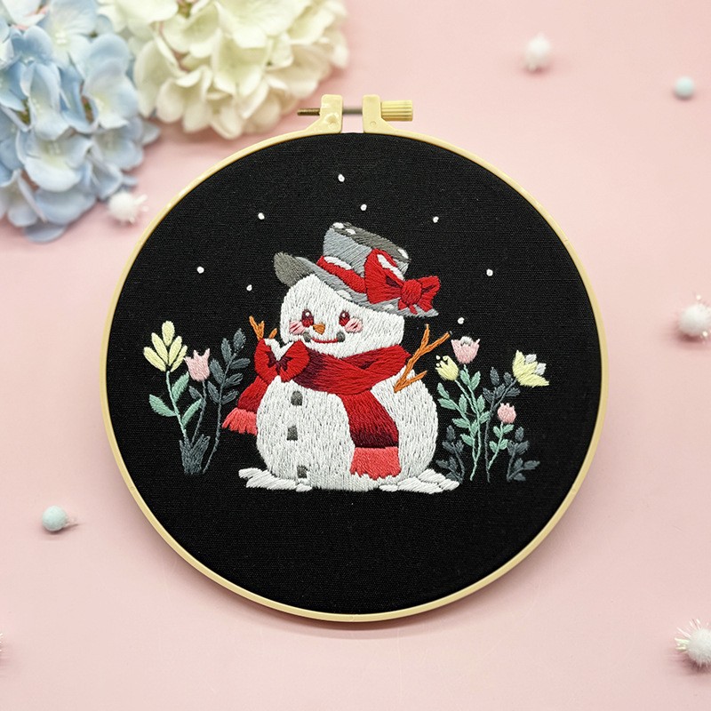 Pequeño pingüino lindo cuelga pintura bordado a mano Lu DIY material paquete de bordado cruzado simple pintura de niños pingüino gordo