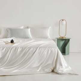 22mm真丝床上四件套 新品100%6A级桑蚕丝奢华床单床笠床上四件套