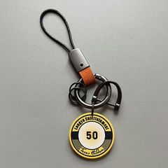 高档陶瓷筹码好运指环钥匙扣挂件钥匙链圈环情侣挂件个性男女挂饰
