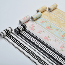 跨境自粘墙贴3d立体腰线浴室卫生间厨房装饰线条防水墙贴顶角线