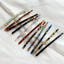 韩国复古简约气质醋酸弹簧夹后脑勺一字发卡大号发夹马尾夹发饰女