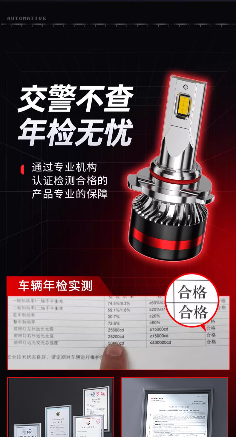 Hailouli Car Led Headlight H4 High and Low Beam Integrated High Power Truck Bulb H1 Modified H7 Source Manufacturer