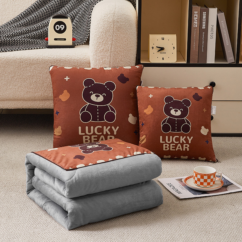 행복한 곰 (두꺼운 벨벳 스타일)