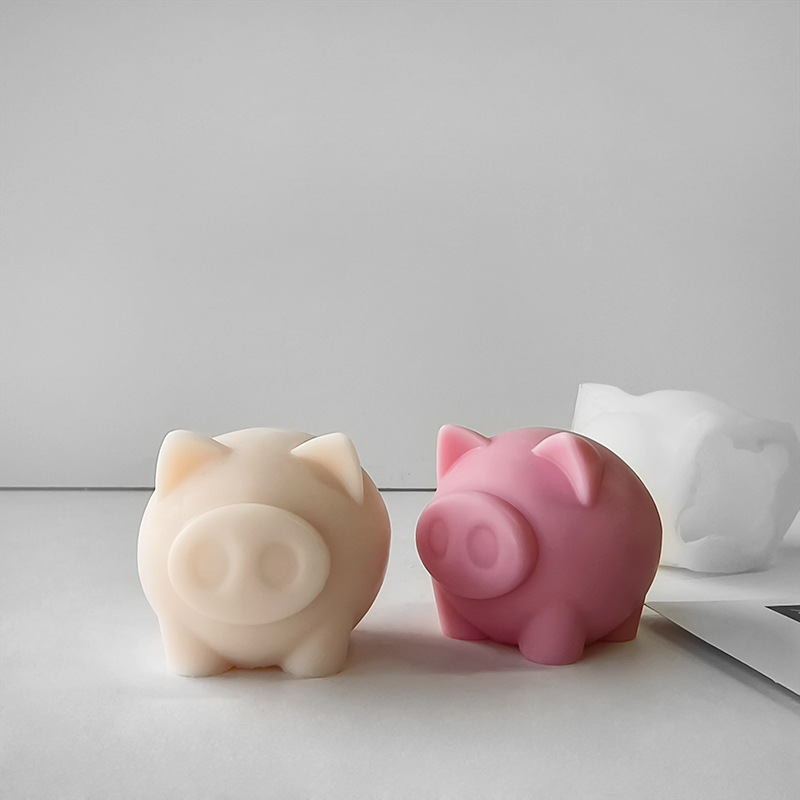 美しい送金子豚香薫ろうそくシリコン金型diy豚鼻石膏拡香石振り子滴糊金型|undefined