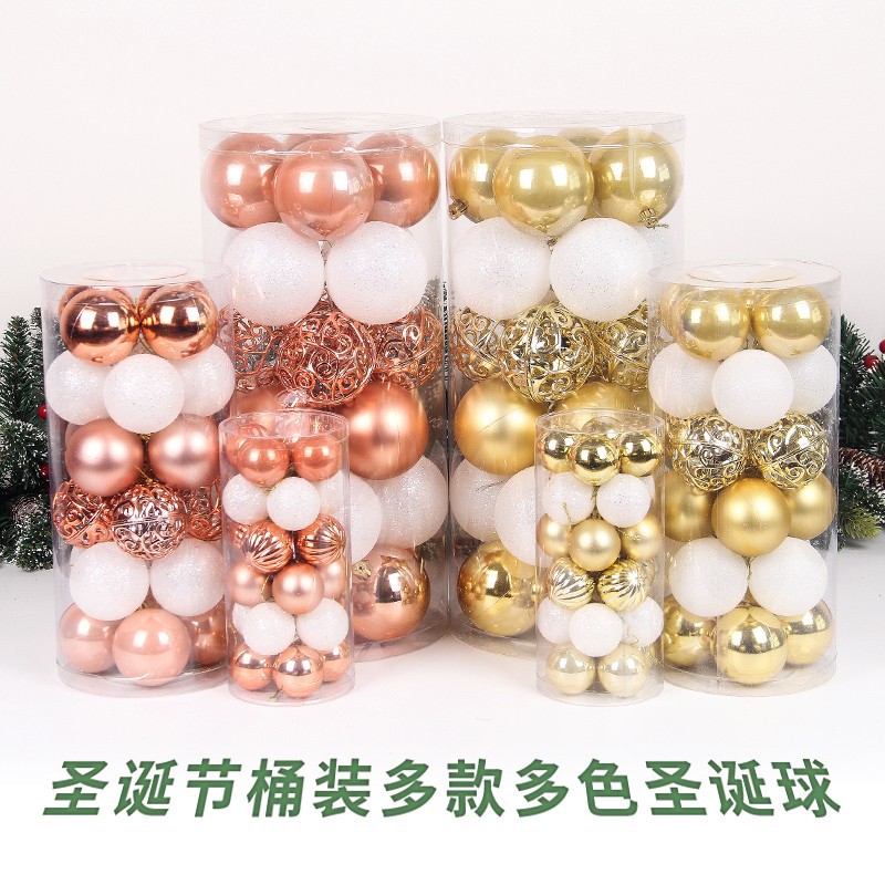 Decoraciones de Navidad Bola brillante árbol de Navidad colgante tienda ventana colgante de Navidad regalo Bola de barril