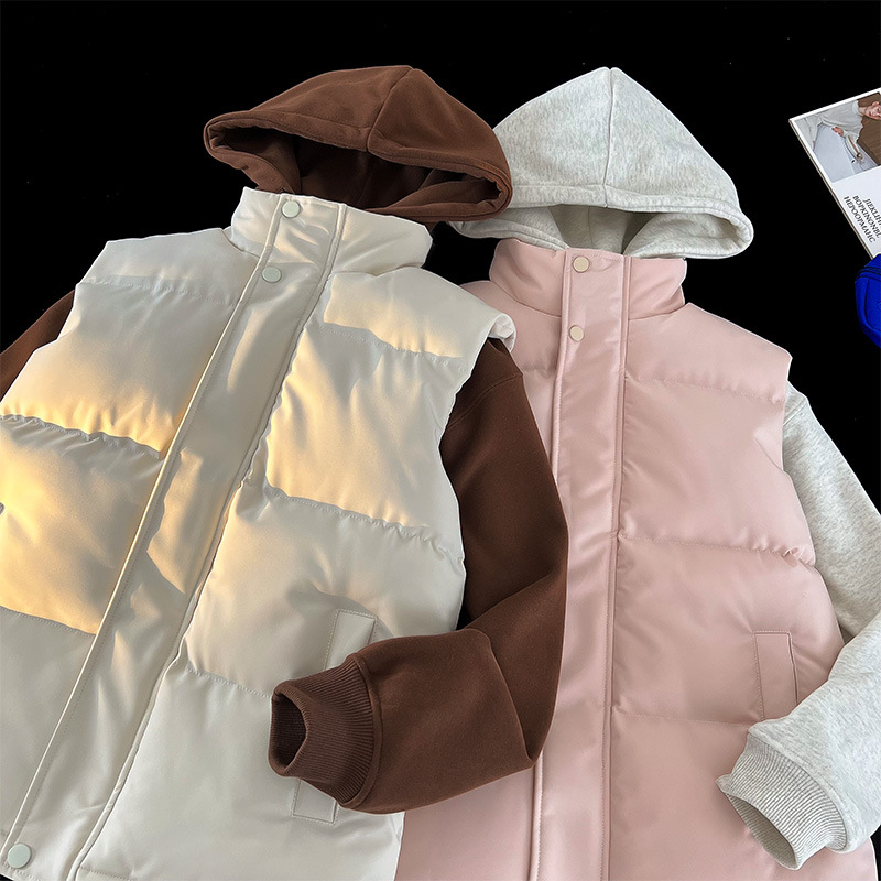 Comercio exterior otoño invierno chaleco de algodón hombre espeso vestido de algodón hombro de hombre joven abrazadera de caballo de algodón chaqueta pareja ropa de algodón de moda transfronteriza