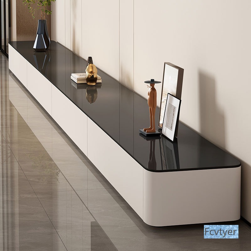 Yuqiu Style Small Apartment Tv Cabinet Coffee Table Combination Tv Cabinet Light Luxury Home New Floor-Standing 2025 Tv Cabinet