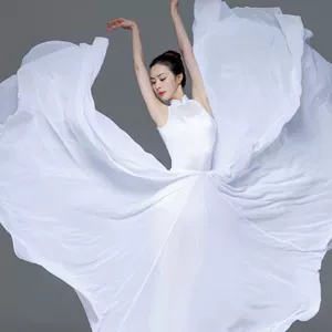 [Monochrome Dance] Одиночный балет Big Swinging Half -Chody Practice Skirt Modern Dance Синьцзян танце