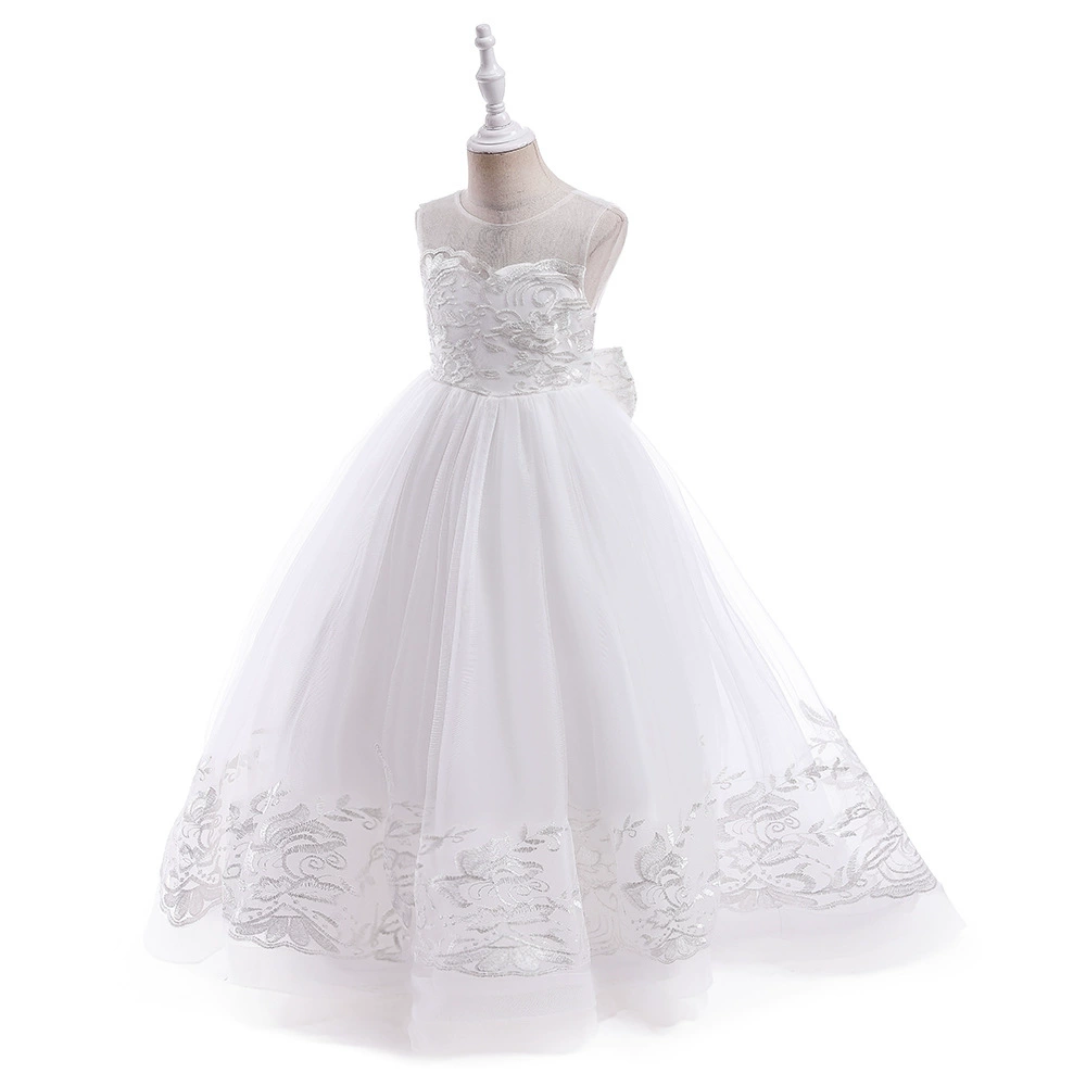 Юная принцесса наряд: платье-мBallgown из тюля белого/шампанского, длинная юбка, для девочек 2–13 лет