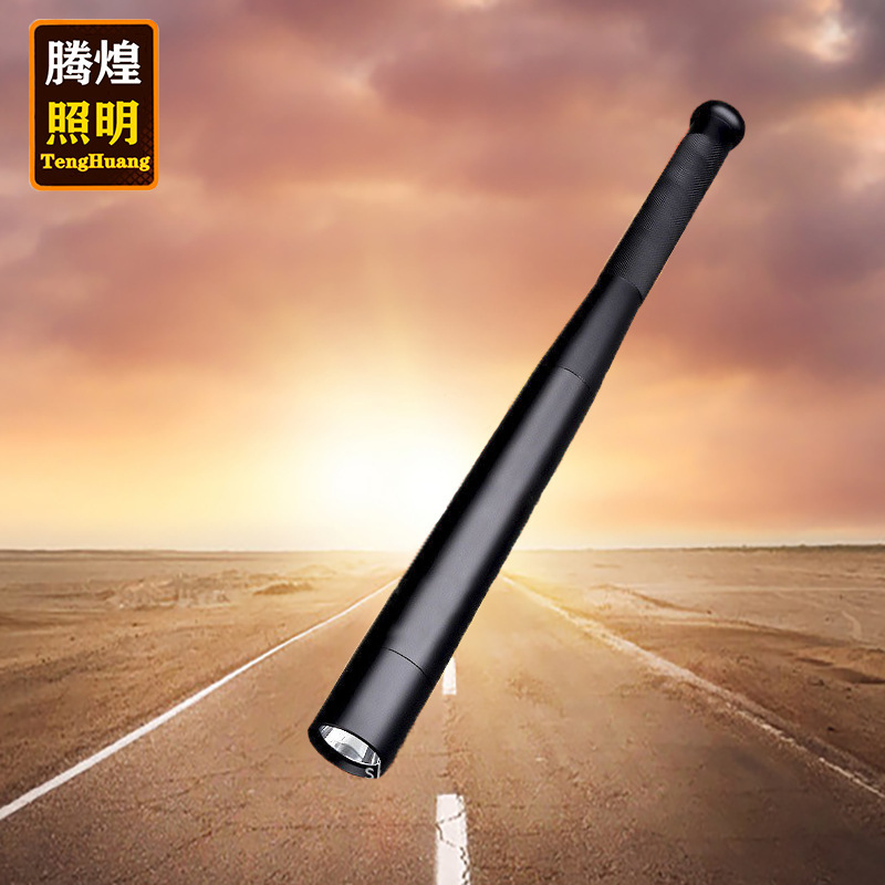 Flashlight Fixed Focus 18650 Baseball Bat Self-Defense Security Lighting Flashlight Led Strong Light Flashlight Outdoor