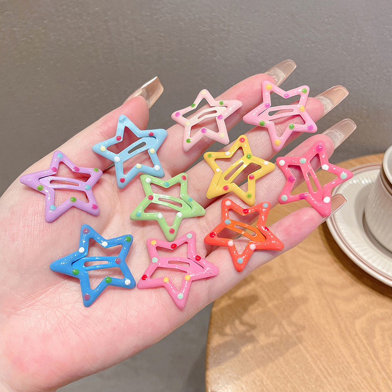 Nueva horquilla de cinco puntas estrella lado clip estrella simple accesorios para el cabello
