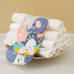 Baby Cotton Sweat-Absorbing Towel Children's Kindergarten Gauze Sweat-isolating Towel Baby Cotton Large and Small Cushion Back Towel for Boys and Girls