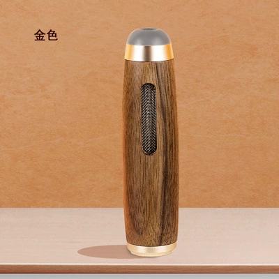 Walnut Car-mounted Non-dropping Ash Car ashtray - golden-walnut-coarse-medium-and-fine-gift-box