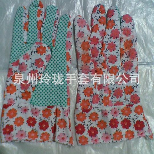 厂家生产LL16戴着贴切操作灵活防刺花园用手套保耐磨线手套