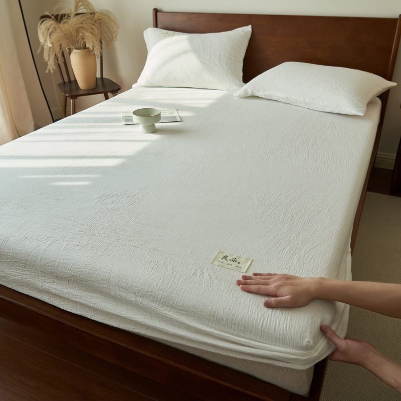 Cama de gaza de doble capa de algodón una sola pieza de 100 algodón puro todo incluido 2025 nuevo colchón protector cubierta sábanas
