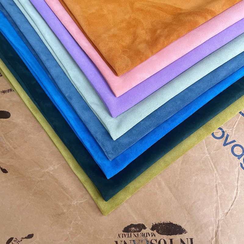 意大利clcantare反毛皮二层胎牛绒 0.8MM水洗制衣内里包牛皮革