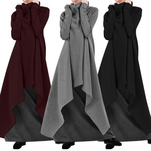 2023 AliExpress Amazon Hot Foreign Trade Spring and Autumn Ladies Loose Irregular Robe Sweatshirt Sweatshirt