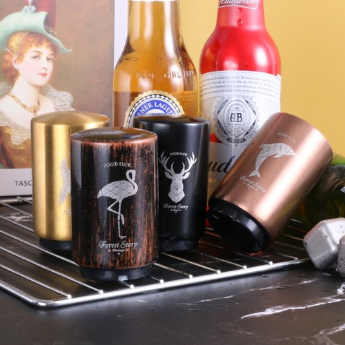 Beer Can Opener Logo Advertisement Gift Creative Automatic Retro Stainless Steel Squeeze Beer Opener