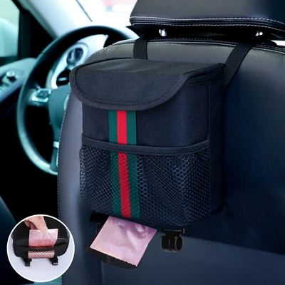 Car storage bag/box Car Hanging Storage Box - upgraded-black-stripe