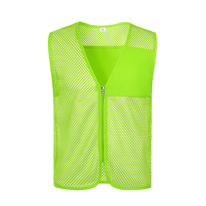 Nets de pesca transpirables voluntarios chaleco ropa de trabajo caballo clips impresión de malla publicidad voluntarios de bienestar público chaleco logotipo personalizado