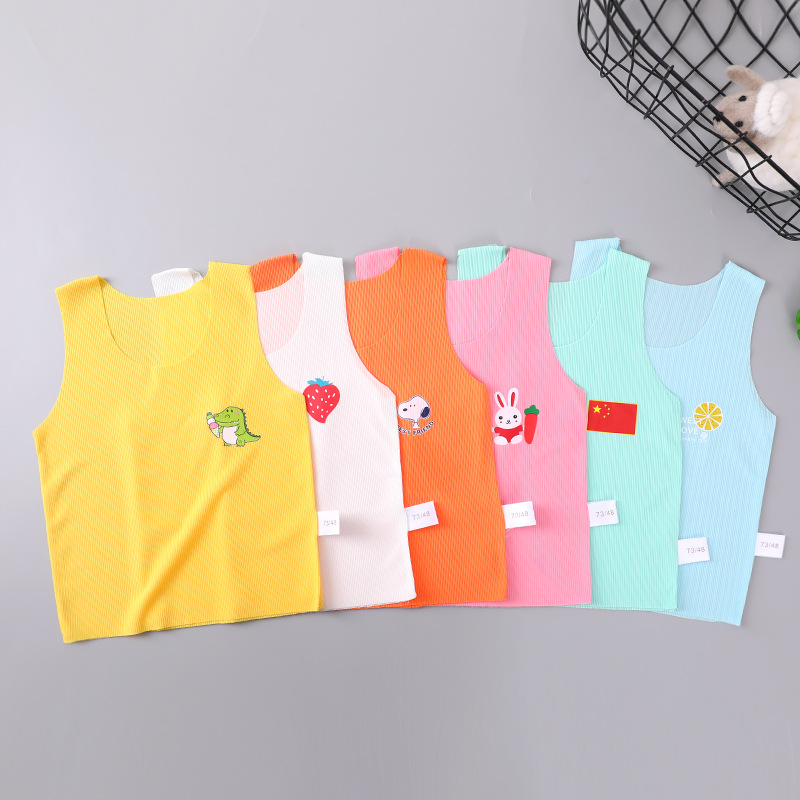 Custom-designed baby vest, infant belly protector, summer clothes, newborn children's T-shirt, 0-5 years old
